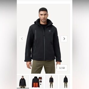 Ihood 6 heated element all area heat 12V QC3.0 jacket coat full zip up XL